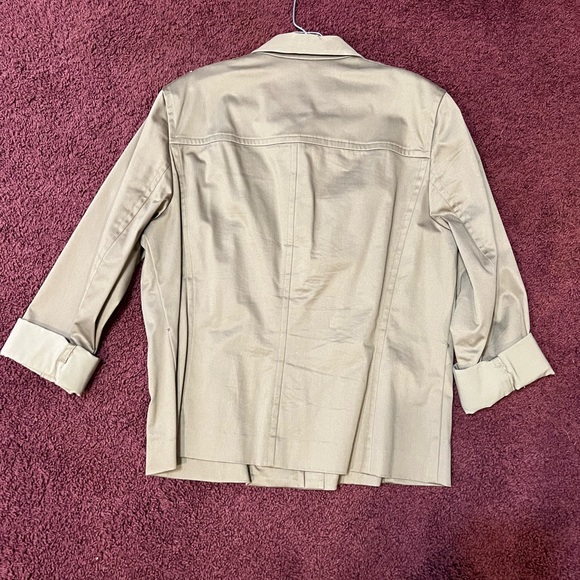 Womens Don Caster olive green button up blouse size 14 ! - Picture 2 of 4